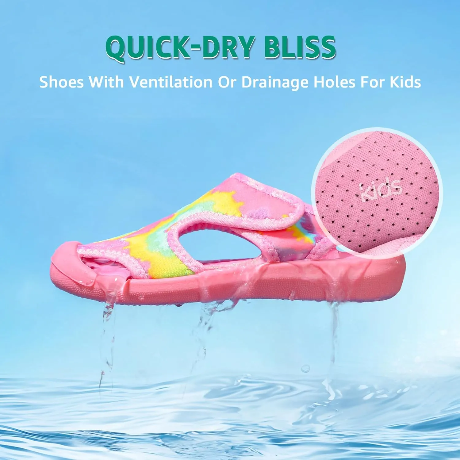 Boys Girls Water Shoes Quick-Dry Cute Beach Swim Pool Shoes