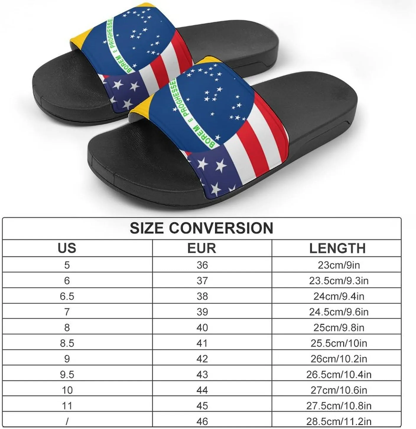 Brazil U.S. Friendship Flag House Sandals Non-Slip Bathroom Slippers Beach Summer Shoes for Men Women
