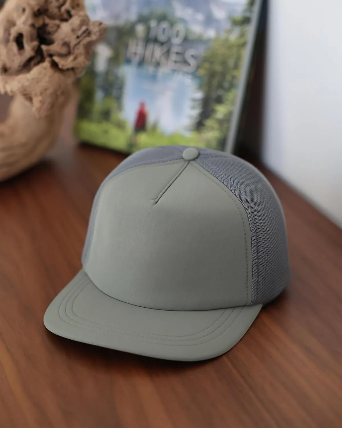 Bronco Ultrasuede Semi-Structured Classic Trucker Hat Packable, Travel Essentials, Boating, Running, Golf, Workout, 5 Panel
