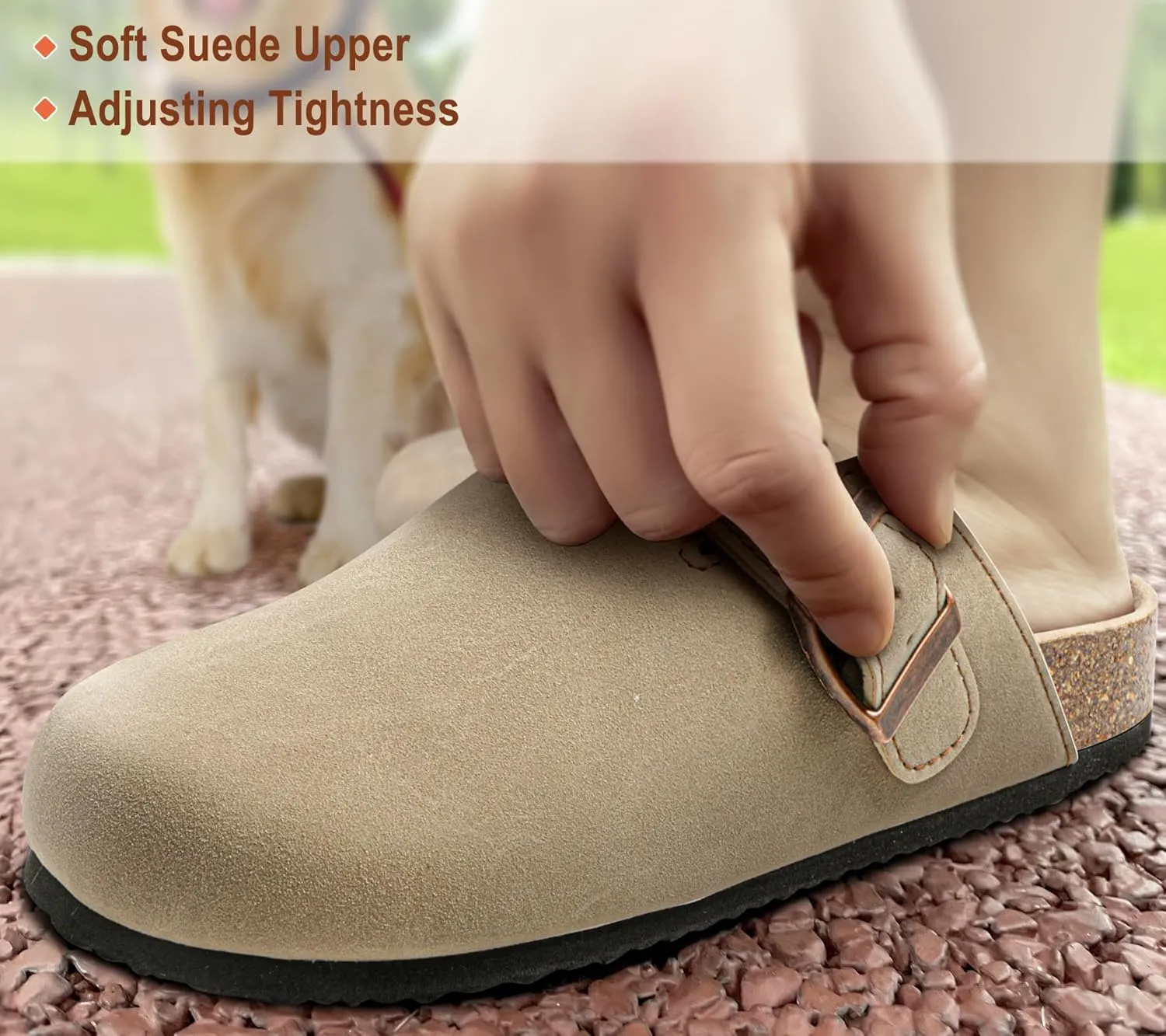 BULLIANT Comfort Clogs Slippers Sandals Nurse Work Shoes Unisex for Men Women with Cushioned Cork-Footbed