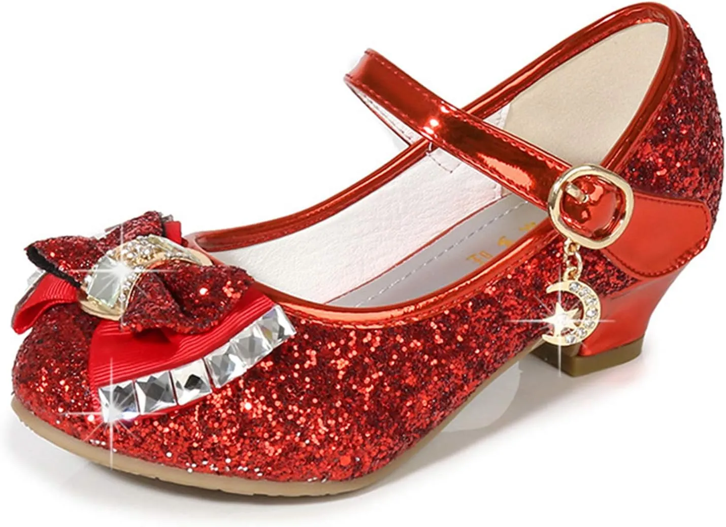 Cadidi Dinos Girls Dress Shoes Wedding Party Heel Mary Jane Princess Flower Shoes (Toddler/Little Kid/Big Kid)