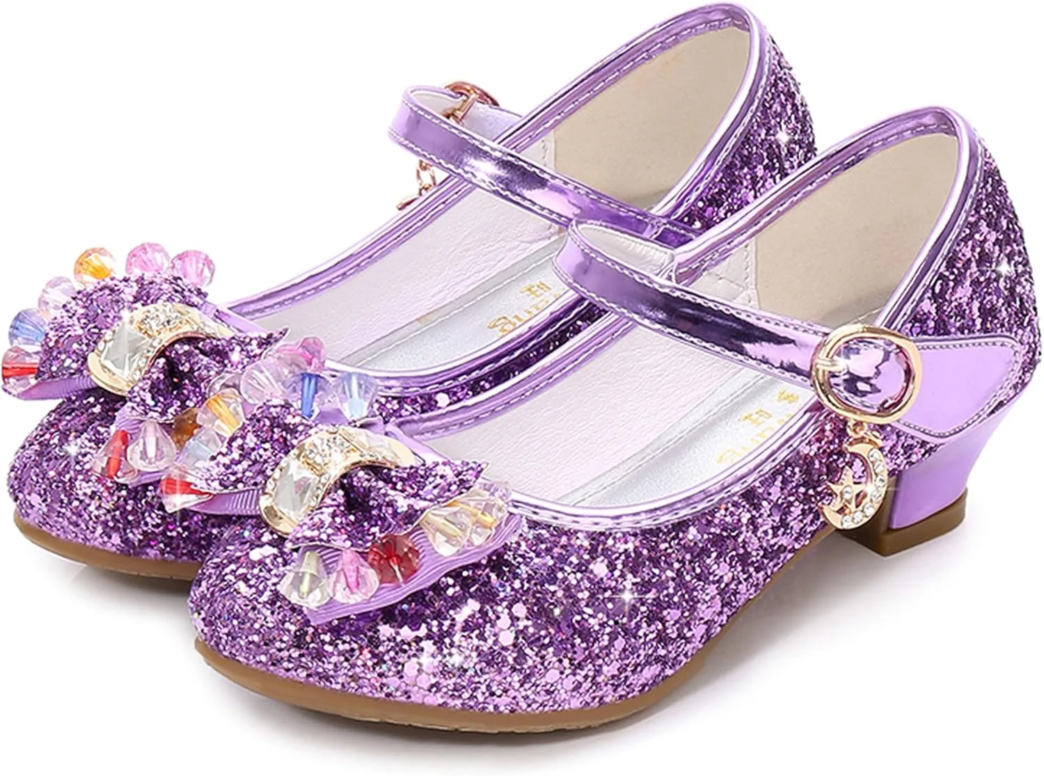 Cadidi Dinos Girls Dress Shoes Wedding Party Heel Mary Jane Princess Flower Shoes (Toddler/Little Kid/Big Kid)