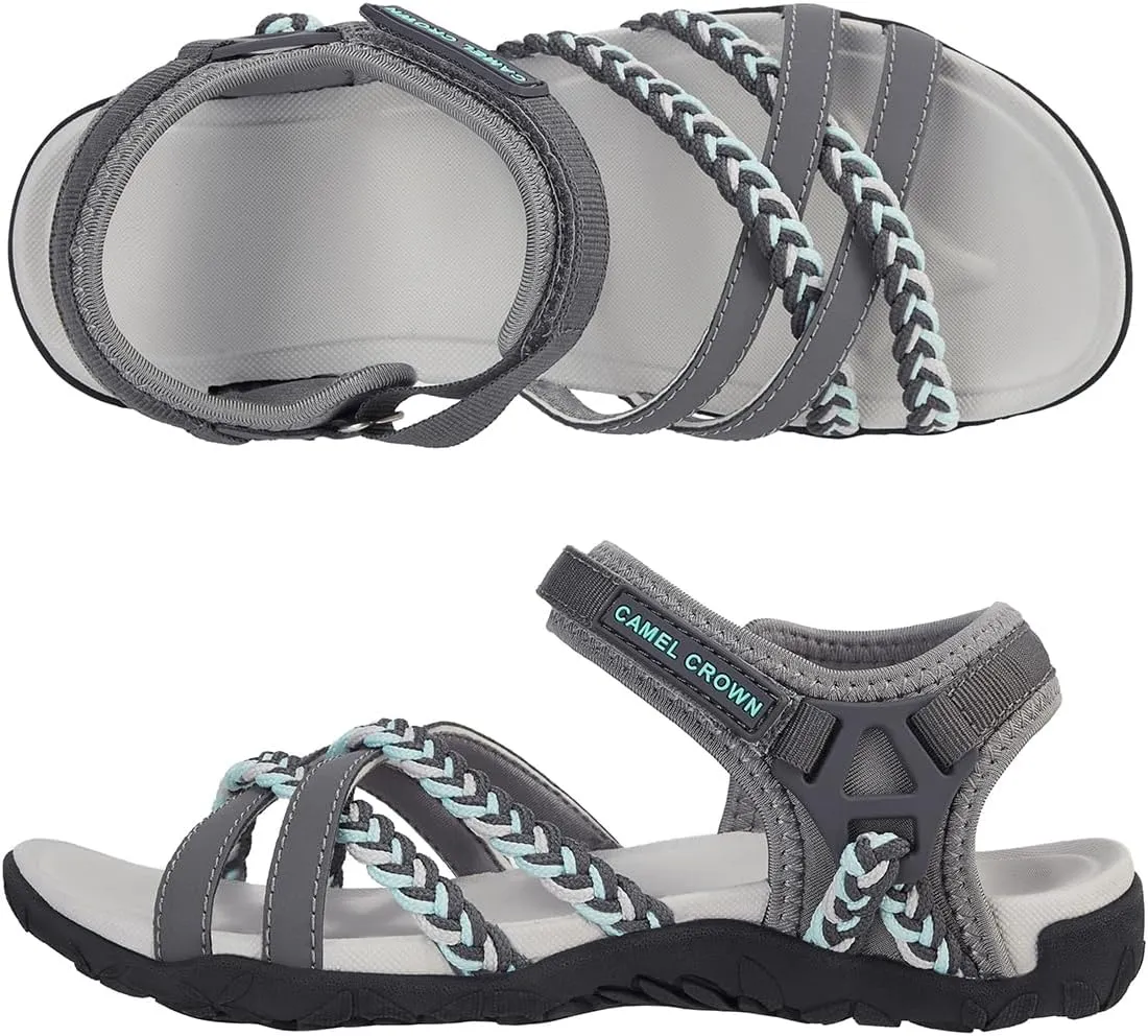 CAMEL CROWN Womens Waterproof Hiking Sandal Beach Sandals Comfortable for Walking Vacation Travel