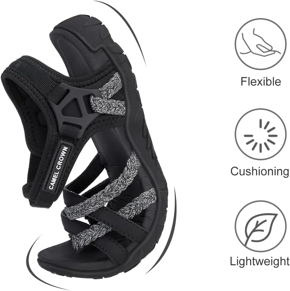 CAMEL CROWN Womens Waterproof Hiking Sandal Beach Sandals Comfortable for Walking Vacation Travel