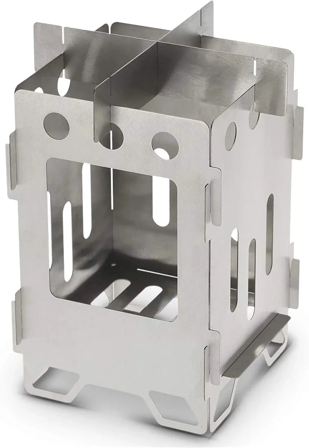 Camping Wood Stove Portable Folding Camping Wood Stove Lightweight Titanium Wood Burning Backpacking Stove for Camping Cooking