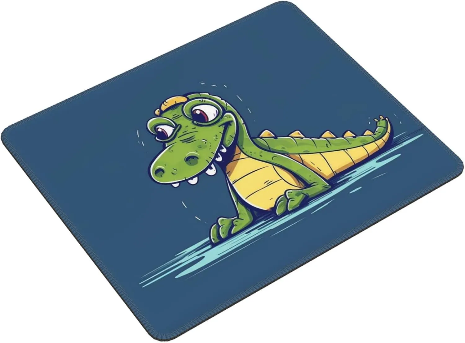 Cartoon Crocodile Mouse Pad 10 x 12 inch, Waterproof Computer Mousepad with Anti-Slip Rubber Base, Easy Gliding Gaming Mouse Mat Custom Small Mouse Pads with Designs