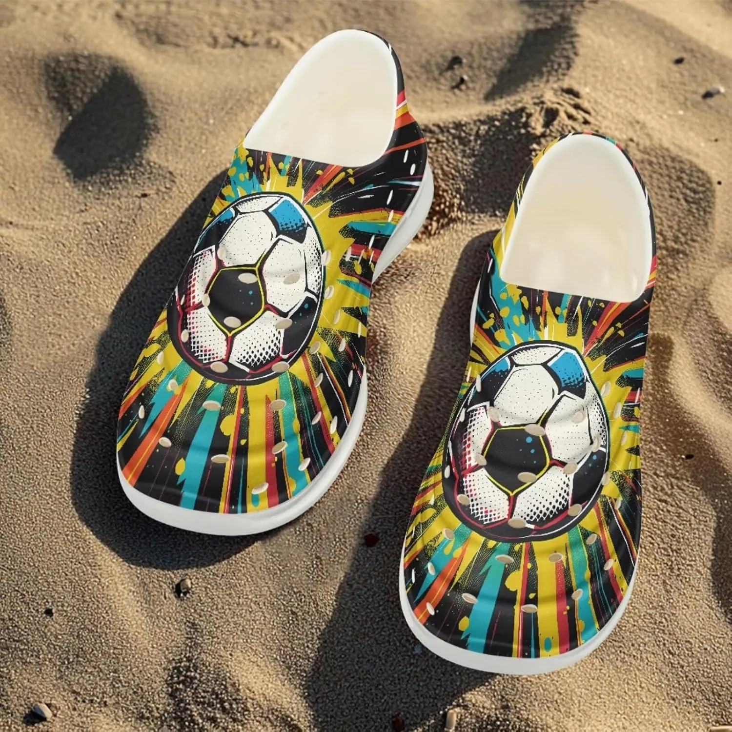 Cartoon Print Sandals for Boys Girls Kids Summer Quick Dry Sneakers Pool Beach Swim Water Shoes for Children