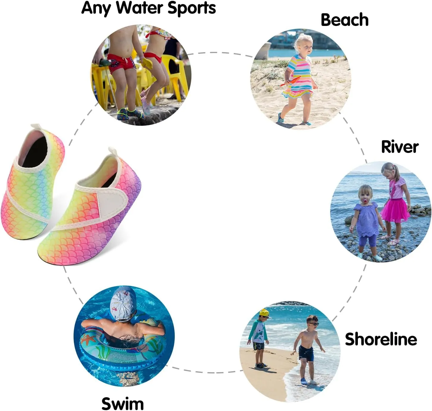 Centipede Demon Kids Water Shoes Girls Boys Outdoor Quick Dry Barefoot Aqua Socks for Sport Beach Swim Pool Surf