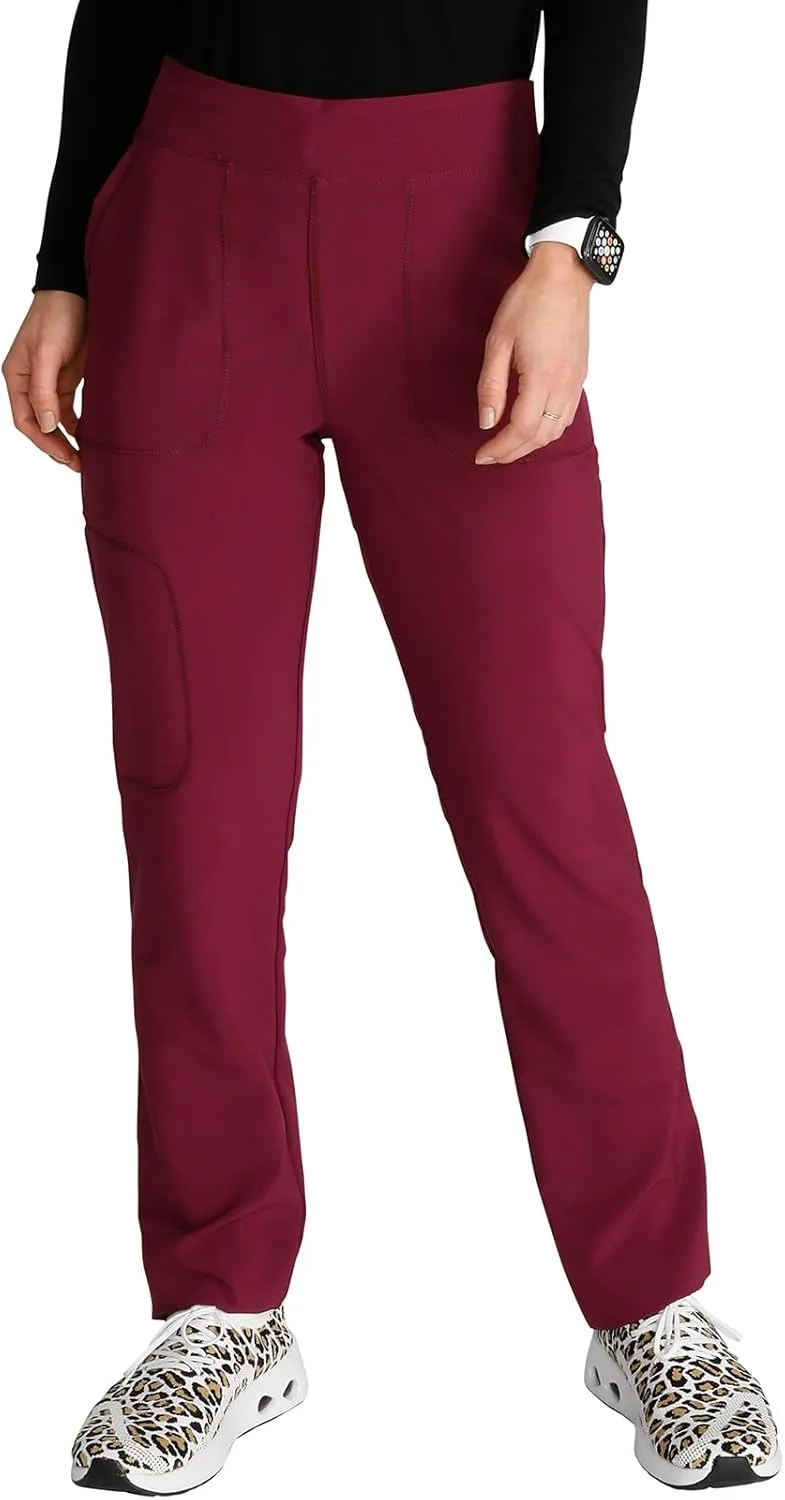 Cherokee Women's Pull-on Cargo Scrub Pant Mid Rise Tapered Leg with 4 Pockets - CK248A