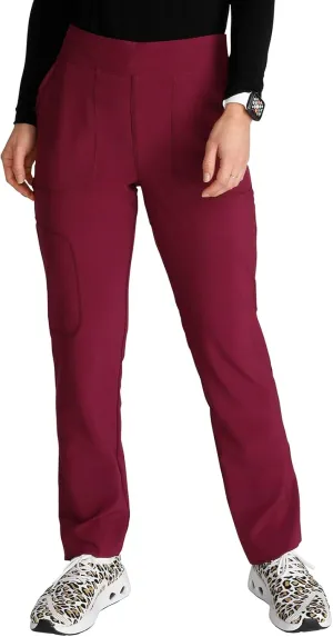 Cherokee Women's Pull-on Cargo Scrub Pant Mid Rise Tapered Leg with 4 Pockets - CK248A