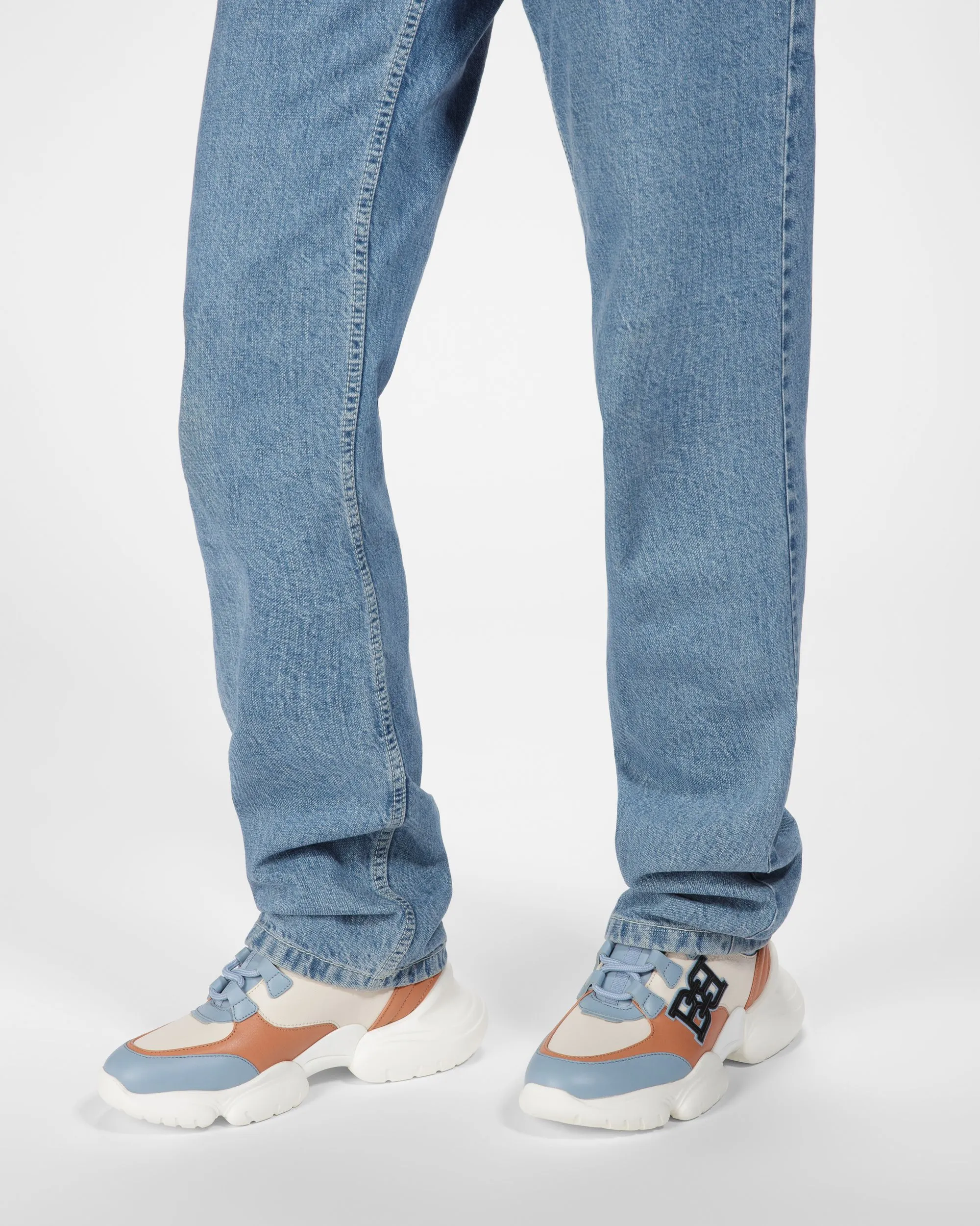 Claires Leather Sneakers In Light Blue