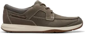 Clarks Men's Sailview Lace Boat Shoes, Taupe Nubuck, 9.5 Men