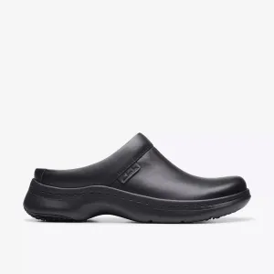 Clarks Women's ClarksPro Clog Black Leather 26175016