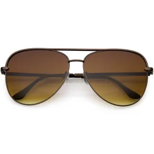 Classic Oversize Retro Modern Flat Lens Aviator Sunglasses C792 54mm