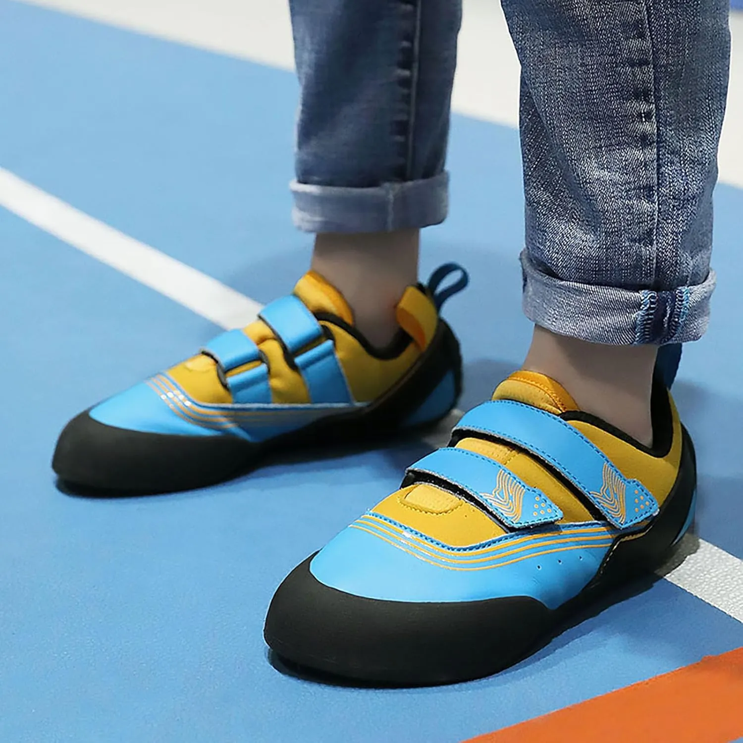 Climbing Shoes Mens Light Anti-Slip Indoor Outdoor Rock Climbing Sneaker for Beginners Professional Climbers