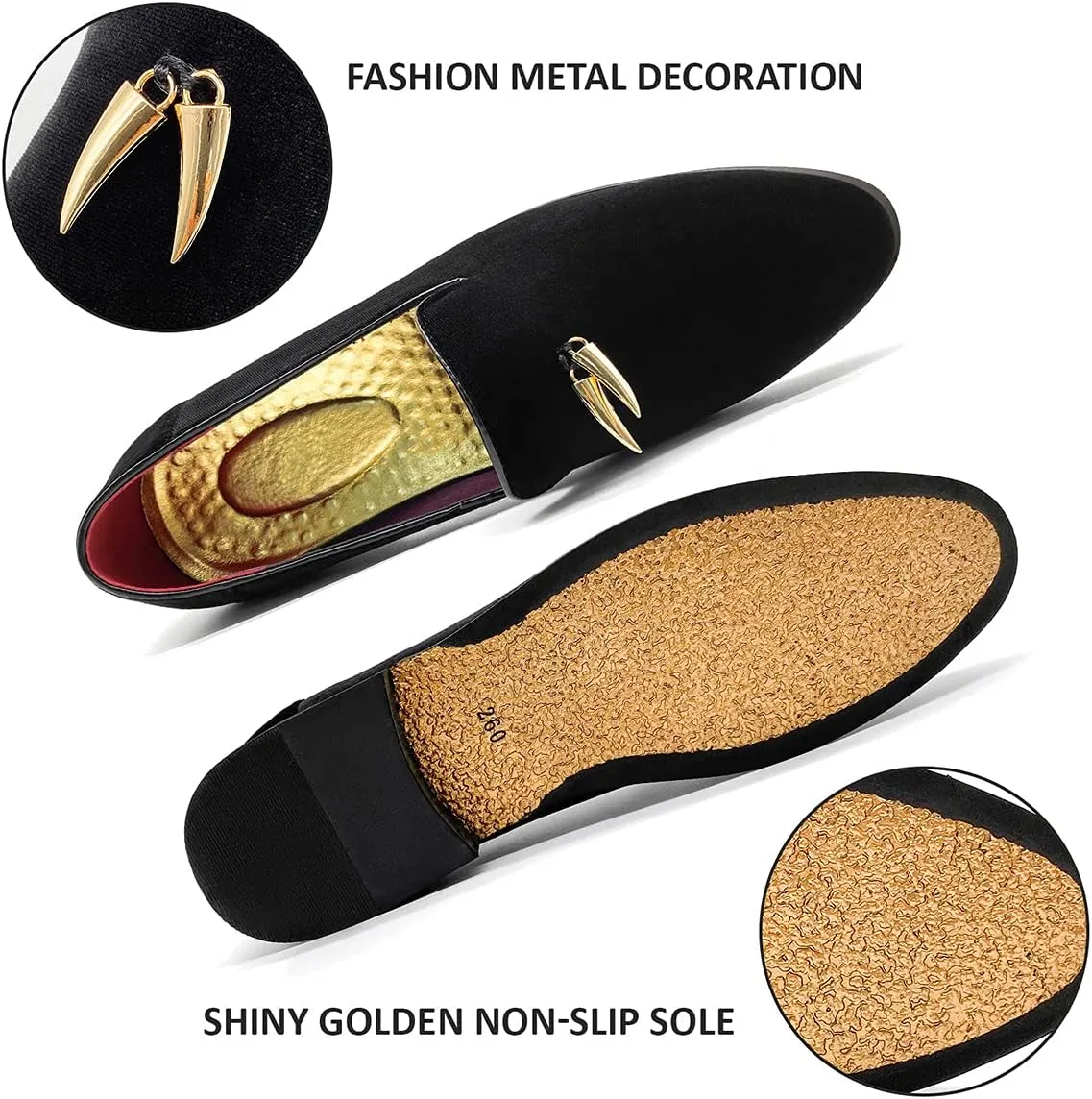 CMM Men's Luxury Penny Slip-On Loafer Party Dancing Shoes