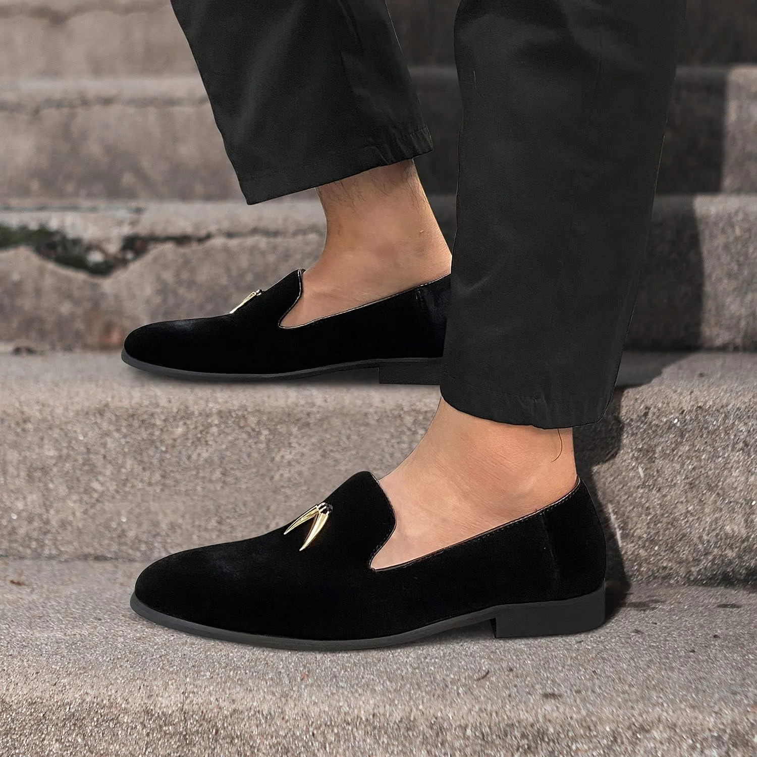 CMM Men's Luxury Penny Slip-On Loafer Party Dancing Shoes