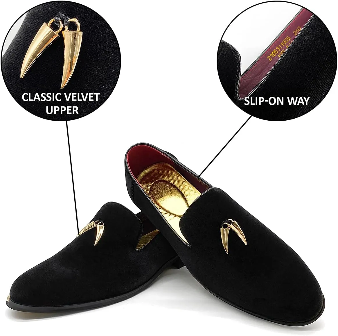 CMM Men's Luxury Penny Slip-On Loafer Party Dancing Shoes