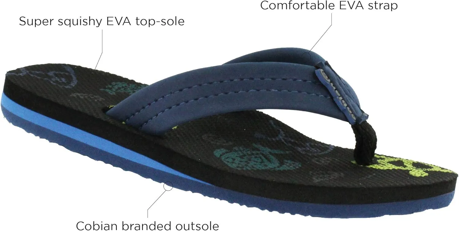 Cobian Aqua Jump Jr. Boy's Flip Flop Sandal - Black