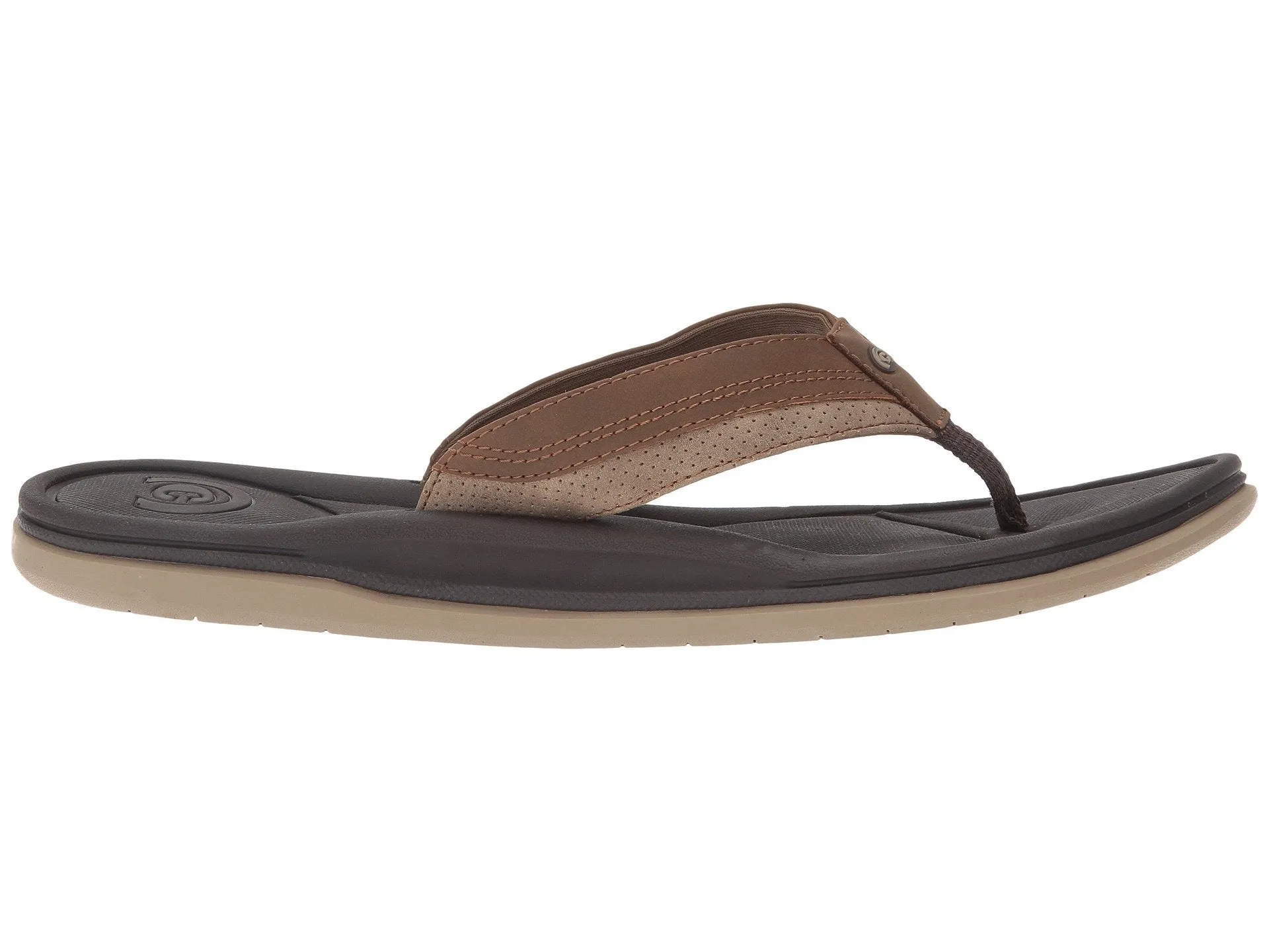 Cobian Bolster Archy Brown Flip Flop – Men's Arch Support Thong Sandal, Comfortable & Durable