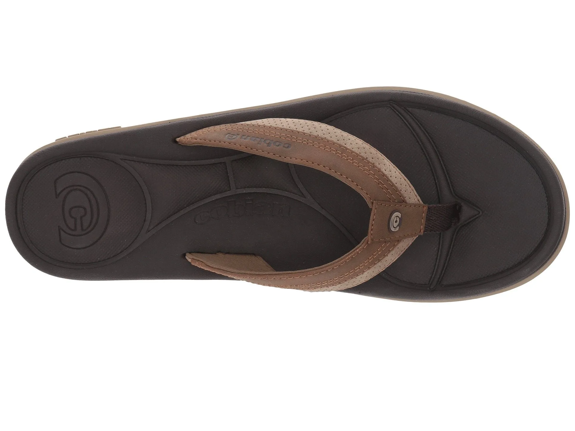 Cobian Bolster Archy Brown Flip Flop – Men's Arch Support Thong Sandal, Comfortable & Durable