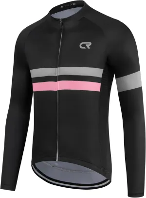 Coconut Ropamo CR Long Sleeve Cycling Jersey Mens, 3 1 Zipper Pockets Bicycle Tops Quick Dry Breathable Biking Shirt