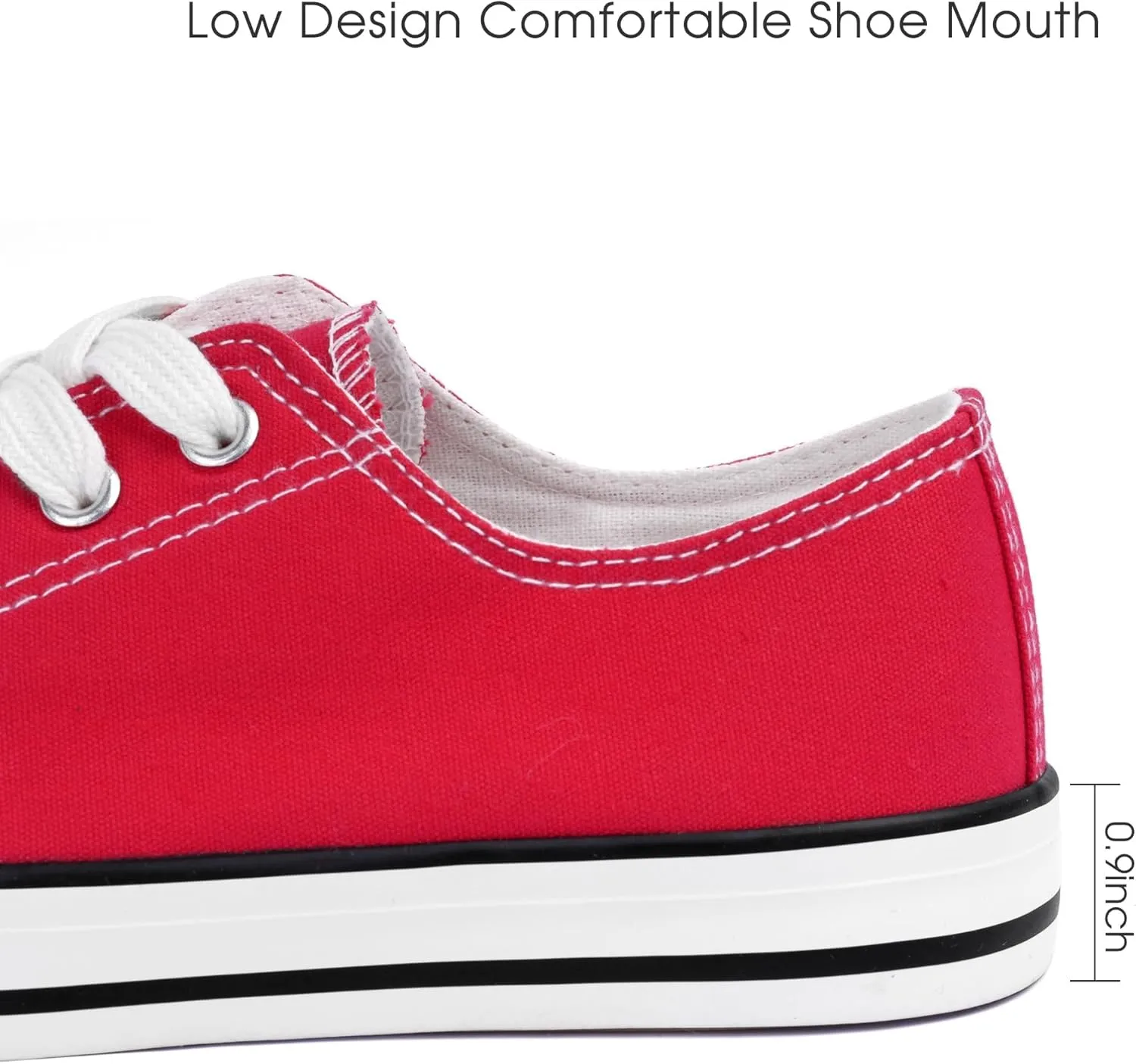 Colgo Women's Canvas Shoes, Lace-Up Low-Top Comfortable Breathable Sneakers for Women, Non-Slip Fashion Flats
