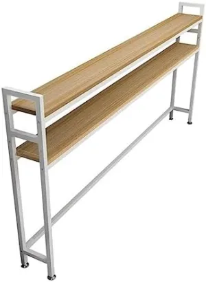 Console Table, Modern Console Table with Metal Frame and Carrying Handle, Slim Faux Marble Top 2-Tier Open Storage Shelf, for Living Room, Entryway, Hallway (Color : Style 2, Size : 180x20x1