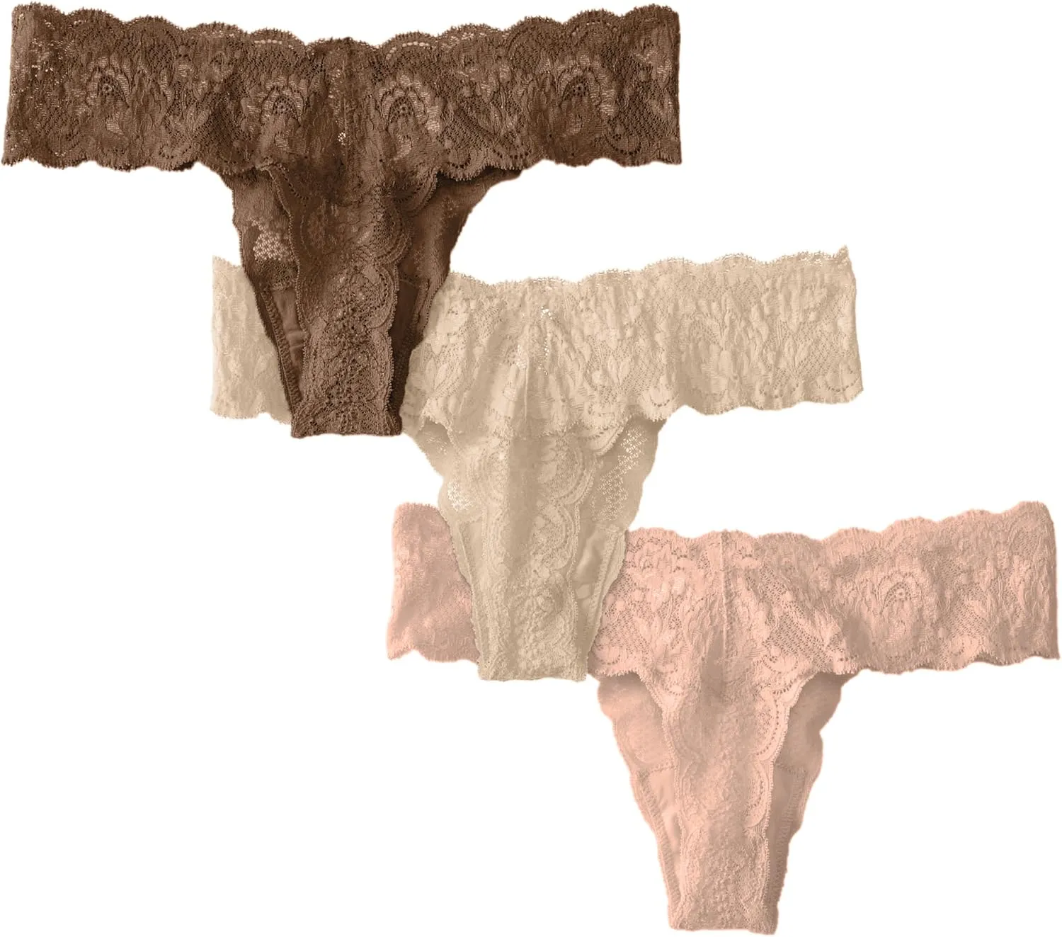 Cosabella Women's Never Say Never Cutie 3 Pack Low Rise Thongs