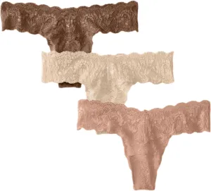 Cosabella Women's Never Say Never Cutie 3 Pack Low Rise Thongs