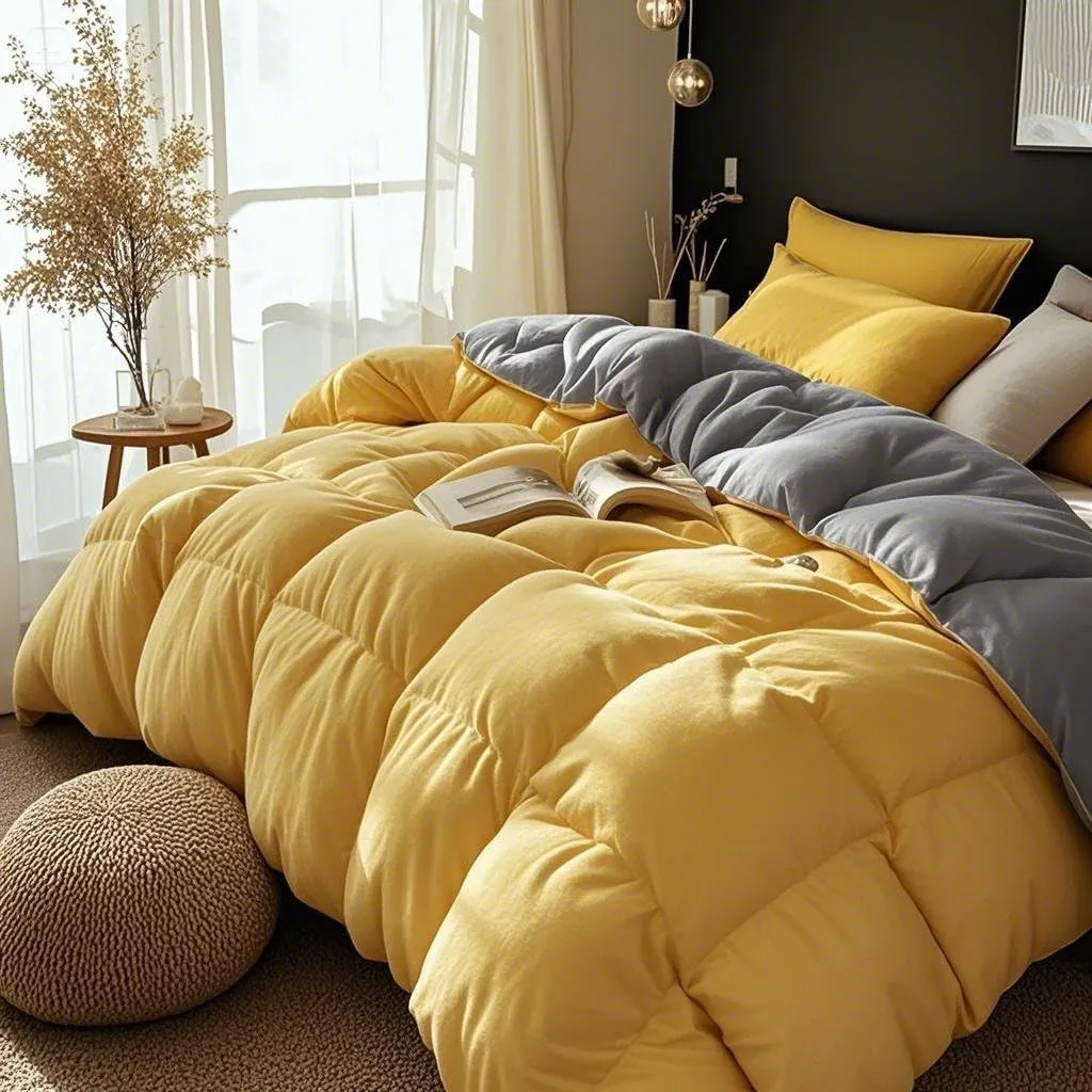 Cosybay 1pcs/2pcs/7pcs Large Comforter Set King Size, Red/Orange/Green 7pcs Luxury Cool Fitted Sheet Set with 14" Pocket, Queen Size Bed Sheet, 4pcs Large Pillow Cover, Hotel Comforter Sets