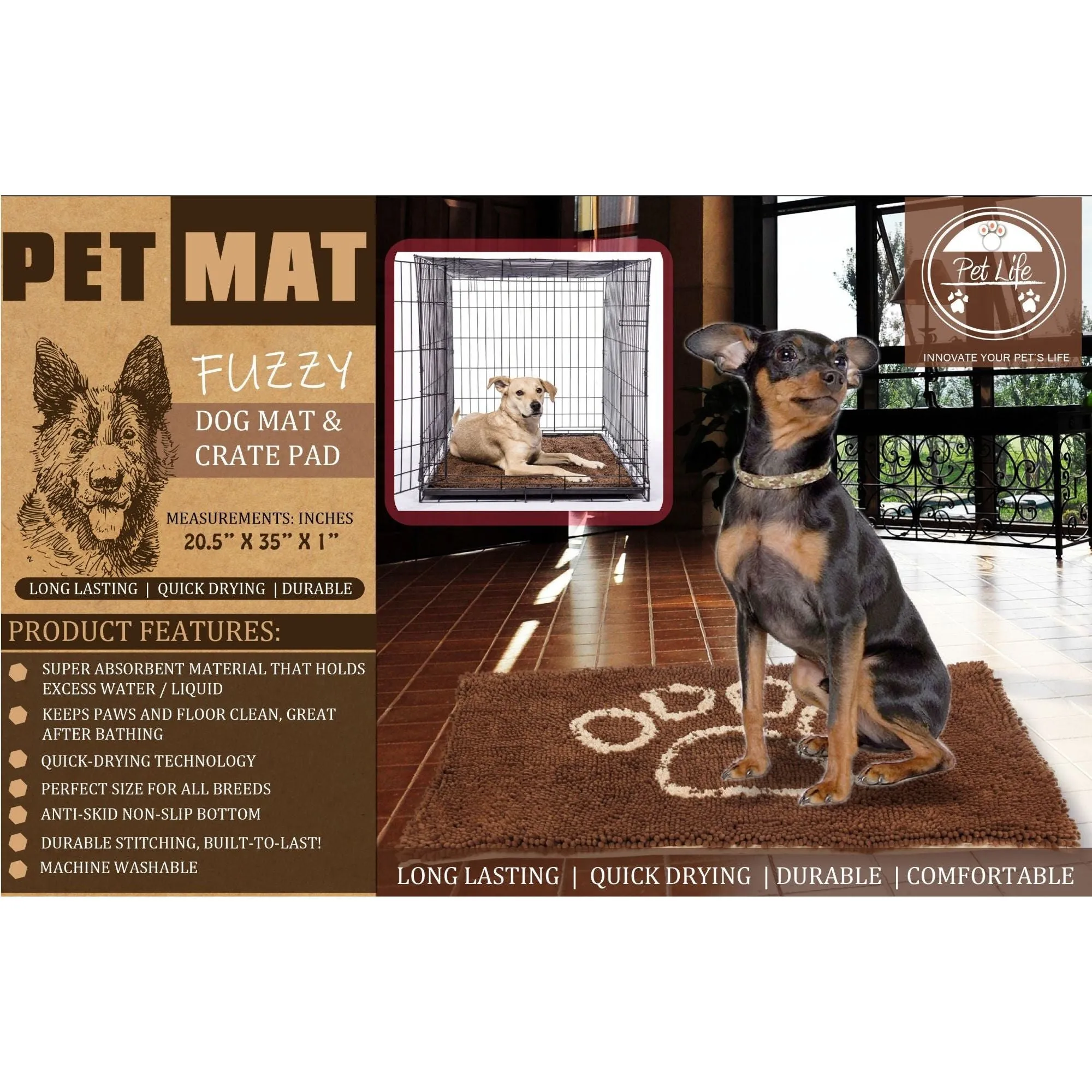 Cozy Quick-Dry Pet Mat for Happy Paws