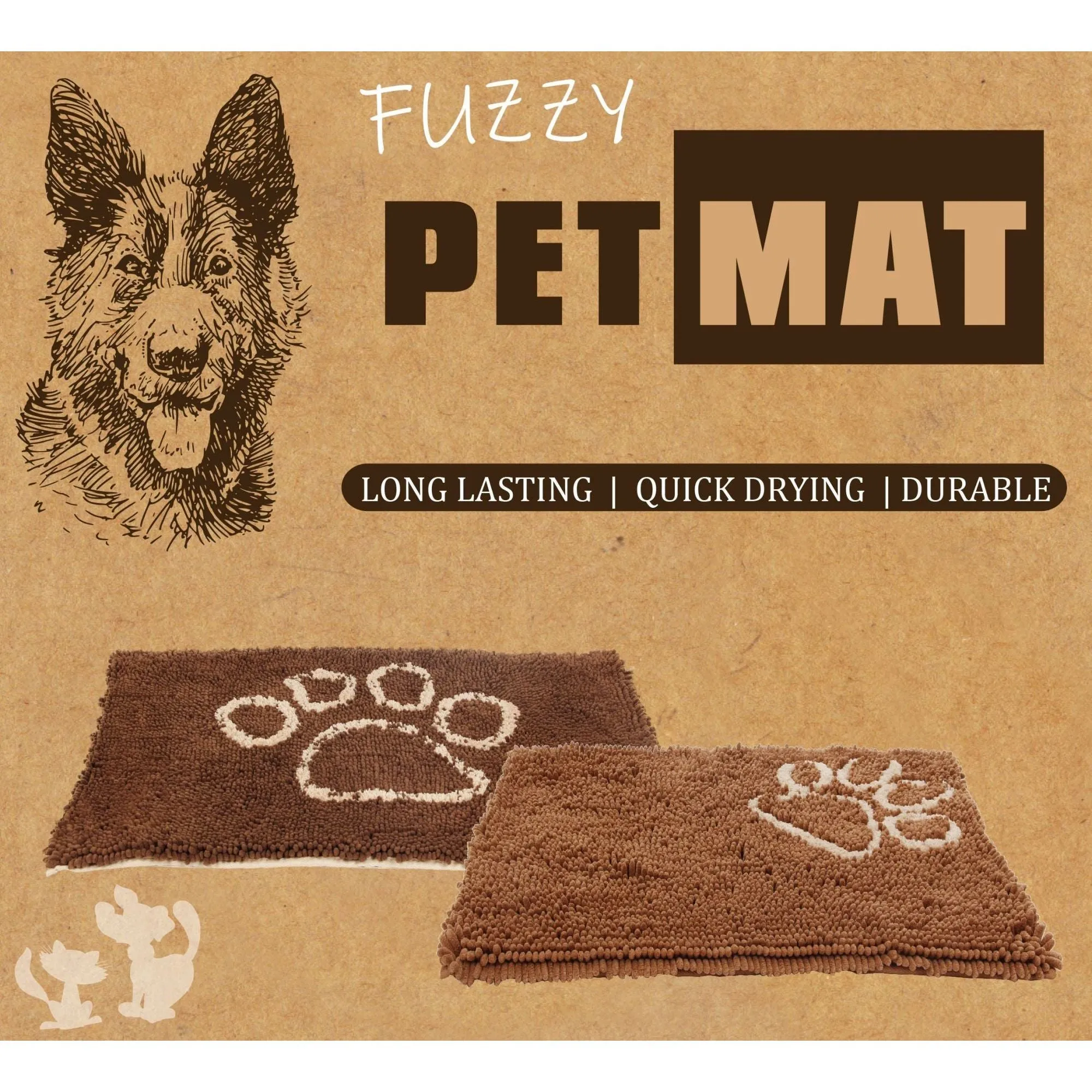 Cozy Quick-Dry Pet Mat for Happy Paws