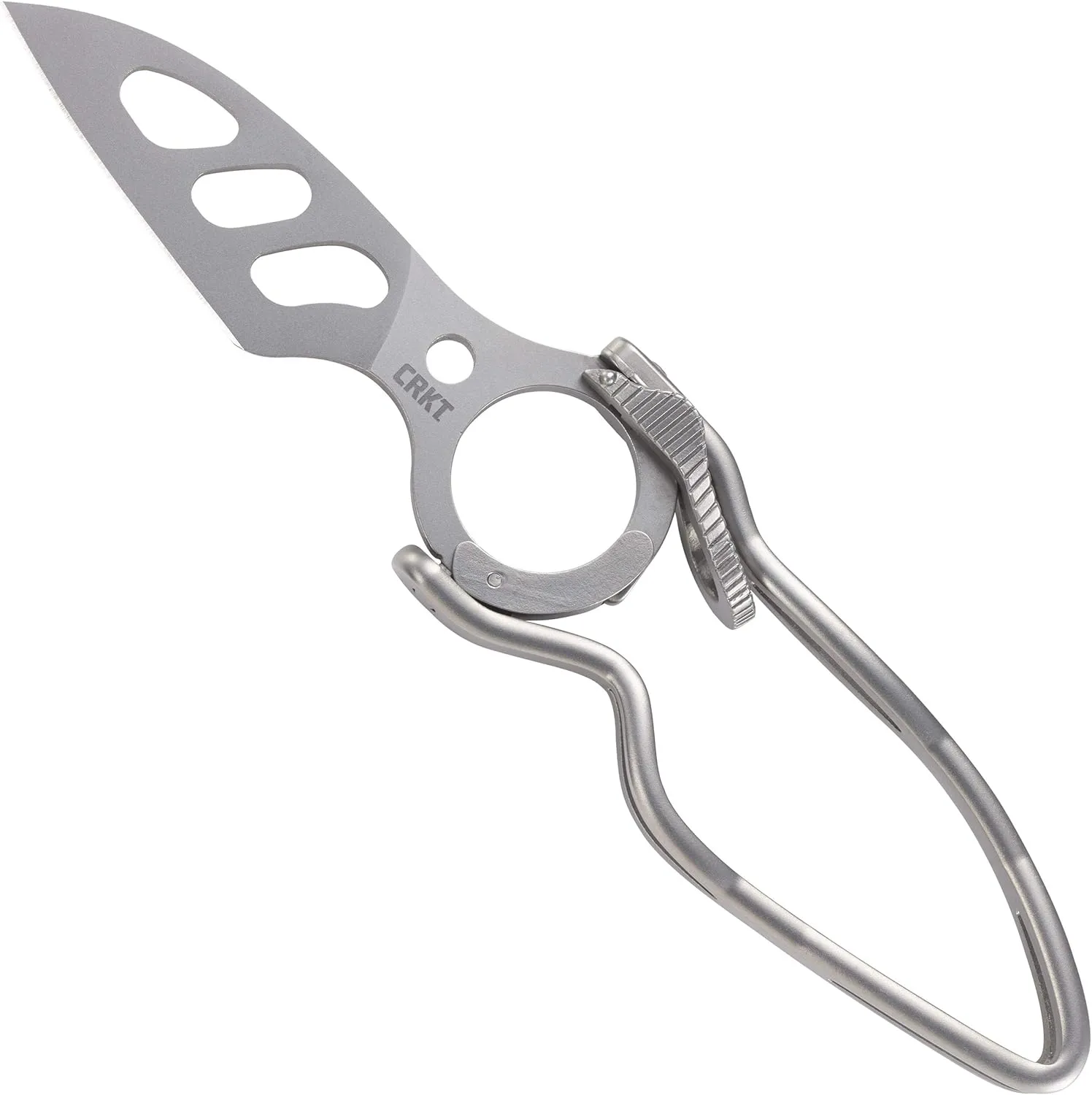 CRKT Daktyl EDC Folding Pocket Knife: Everyday Carry, Bead Blast Blade, Hole in One Center Pivot, Slide Lock, Skeletonized Frame 5151