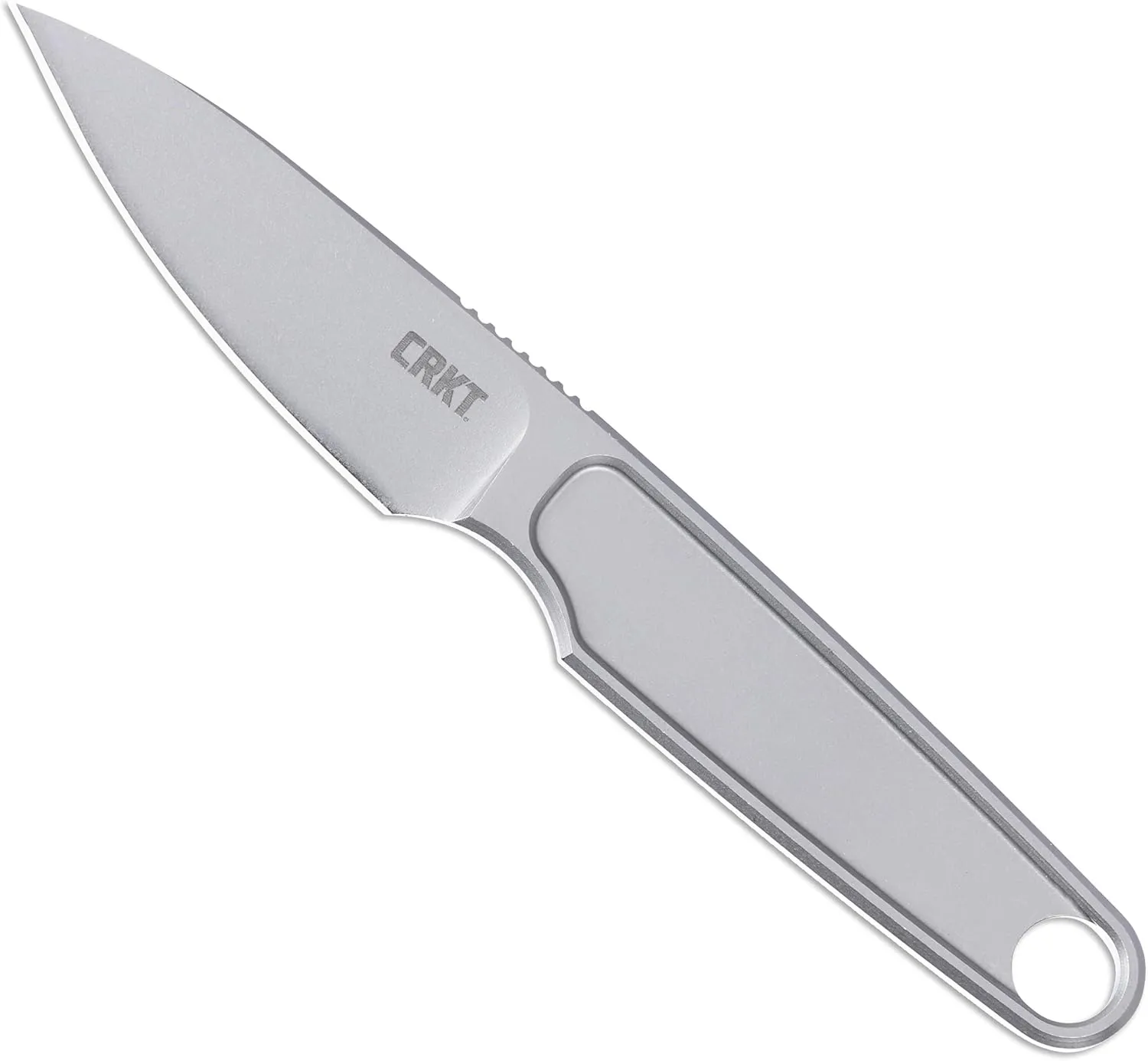 CRKT HangTi Everyday Carry EDC Fixed Blade Knife: Titanium Plain Edge Blade, Kydex Sheath, 7066