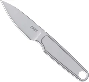 CRKT HangTi Everyday Carry EDC Fixed Blade Knife: Titanium Plain Edge Blade, Kydex Sheath, 7066