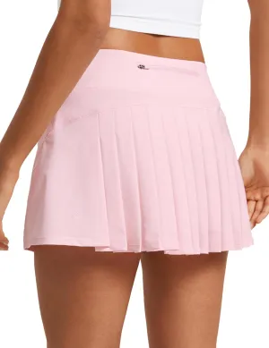 CRZ YOGA Women's Quick Dry Pleated Tennis Skirts Mid Waisted Cute Athletic Workout Running Sports Golf Skorts Volleyball