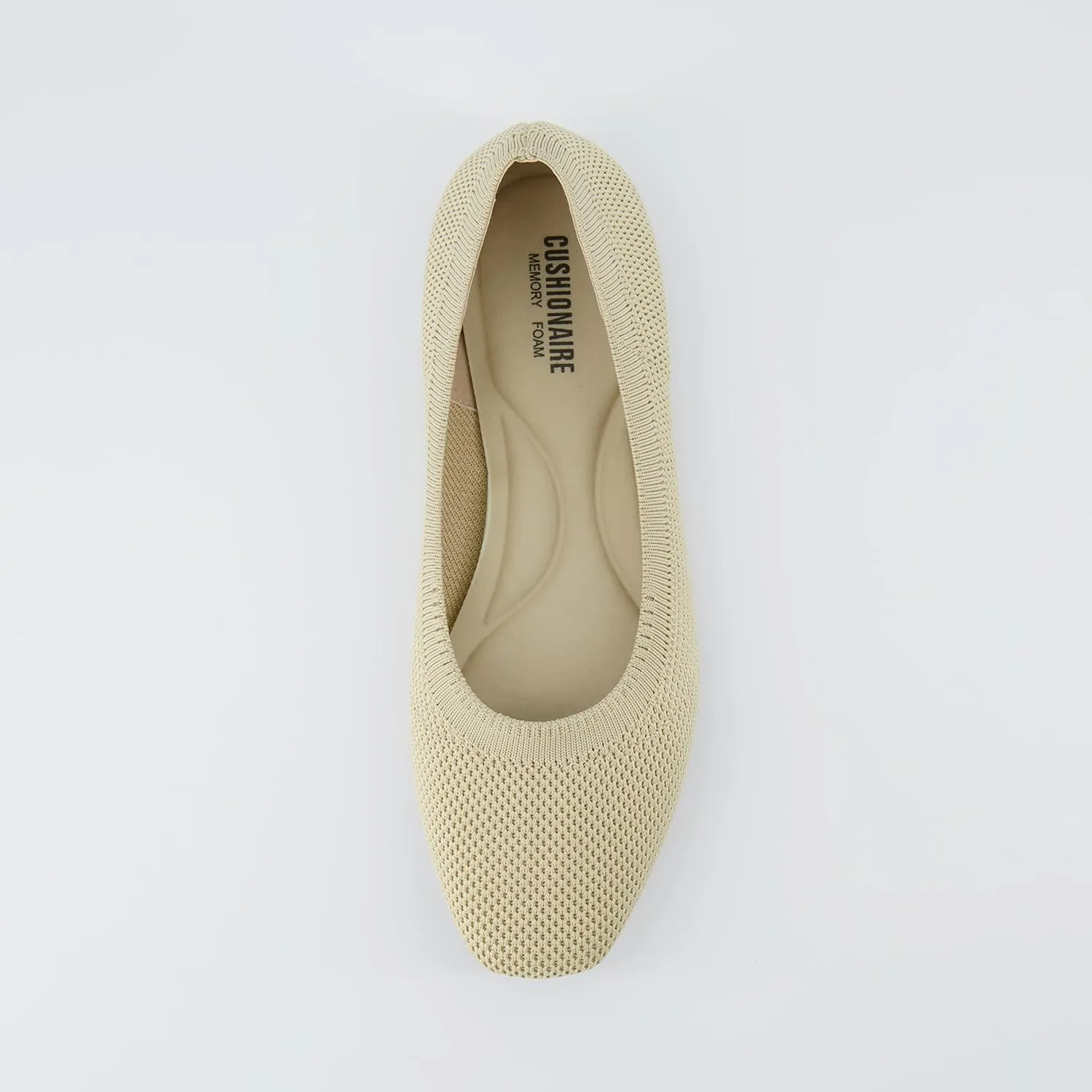 CUSHIONAIRE Selfie Women's Dressy Work Knit Flat with  Memory Foam and Wide Widths Available