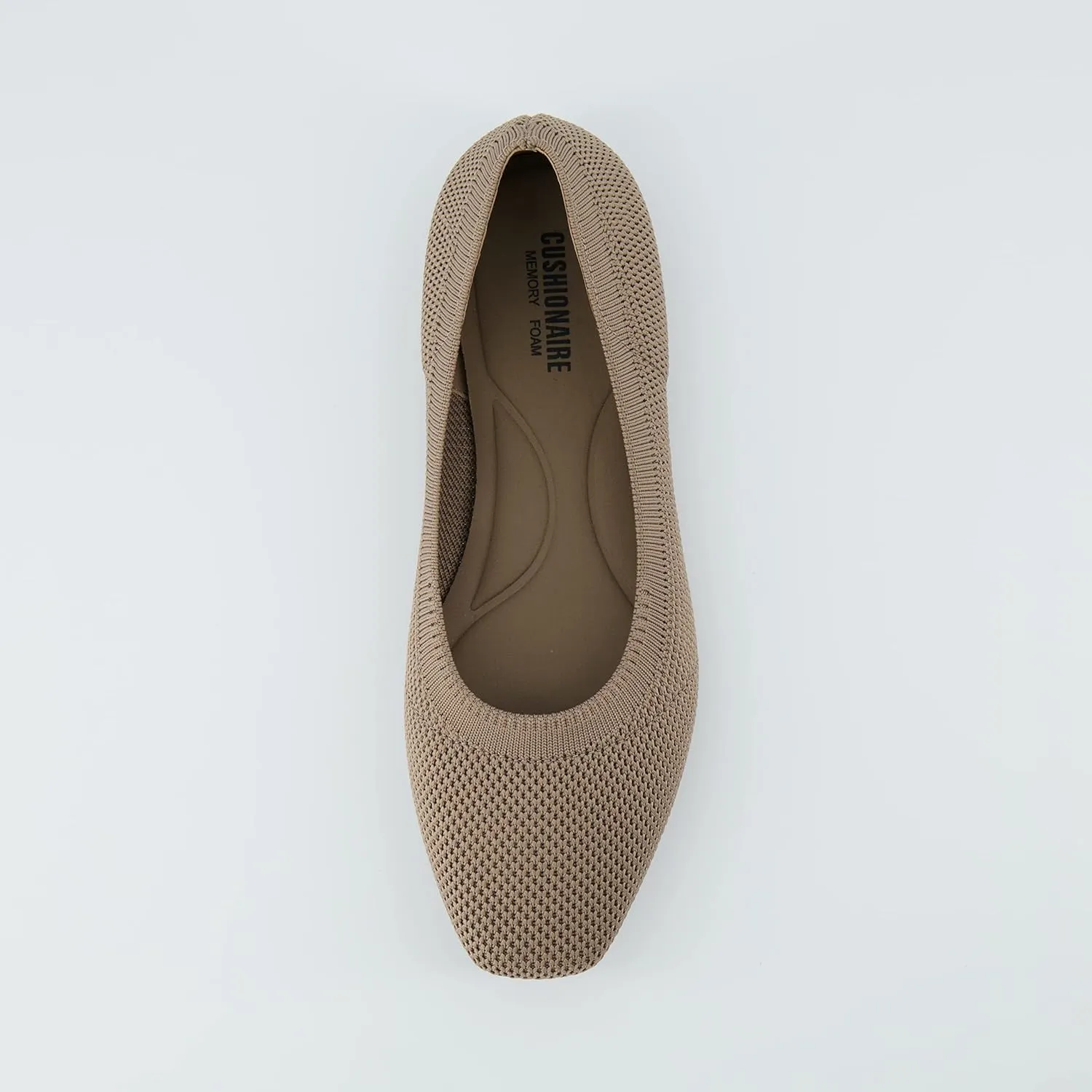 CUSHIONAIRE Selfie Women's Dressy Work Knit Flat with  Memory Foam and Wide Widths Available