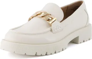CUSHIONAIRE Women's Cottage Slip on Loafer with Chain  Memory Foam, Wide Widths Available