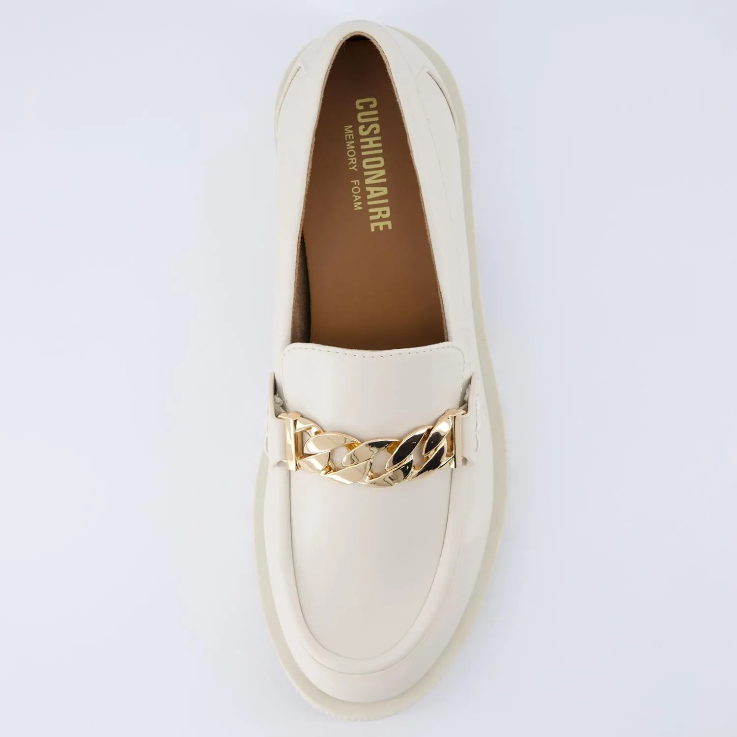 CUSHIONAIRE Women's Cottage Slip on Loafer with Chain  Memory Foam, Wide Widths Available