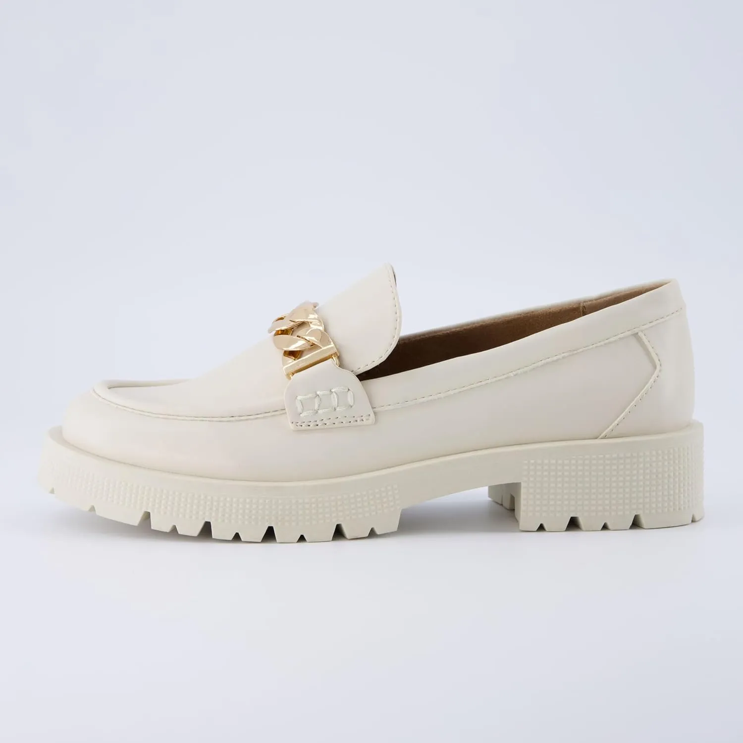 CUSHIONAIRE Women's Cottage Slip on Loafer with Chain  Memory Foam, Wide Widths Available