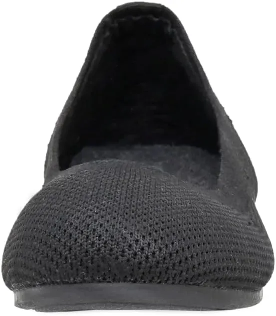 CUSHIONAIRE Women's Tyra Knit Flat with  Memory Foam and Wide Widths Available