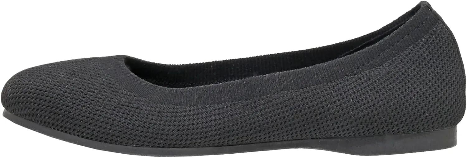 CUSHIONAIRE Women's Tyra Knit Flat with  Memory Foam and Wide Widths Available