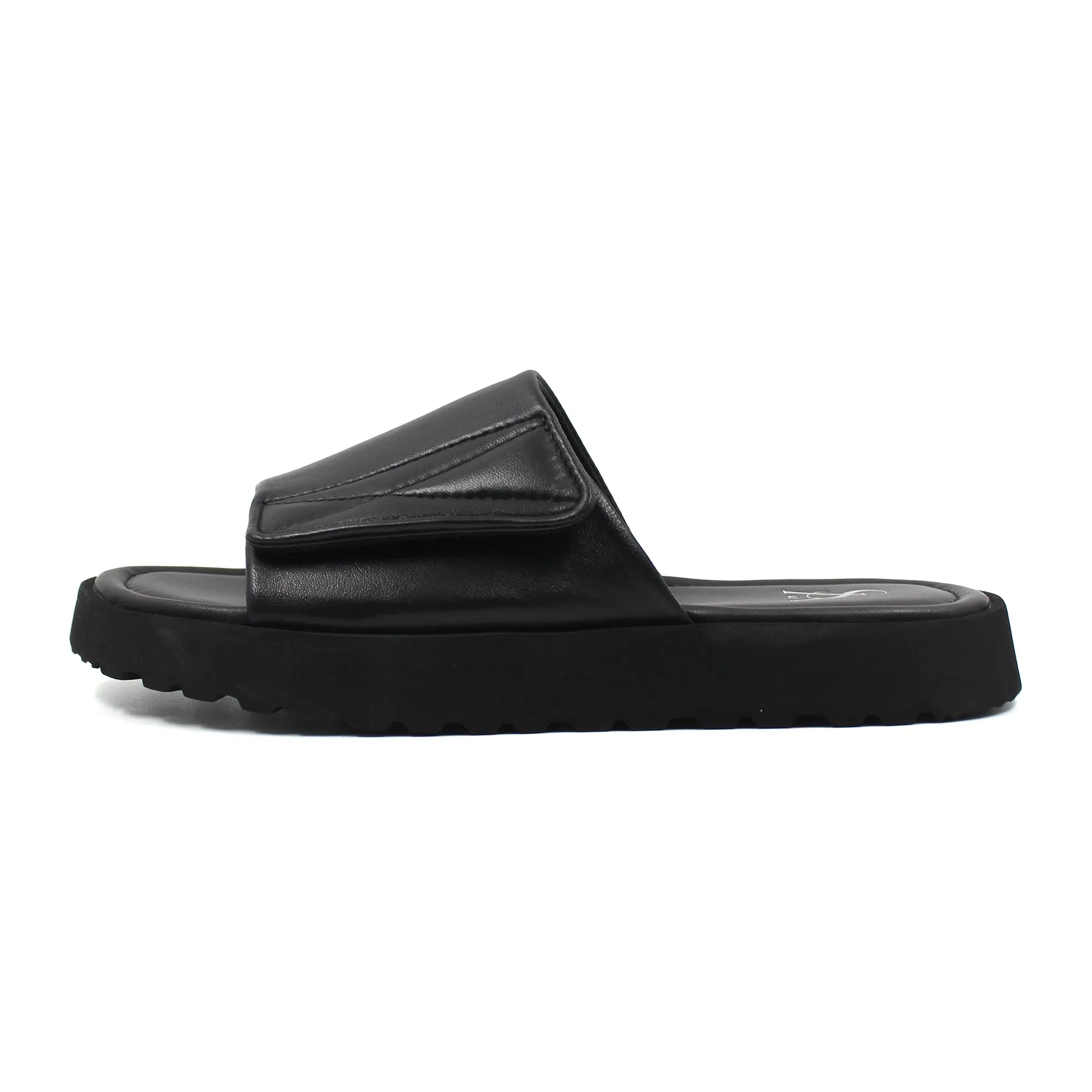 Cushioned Leather Slip On Sandals