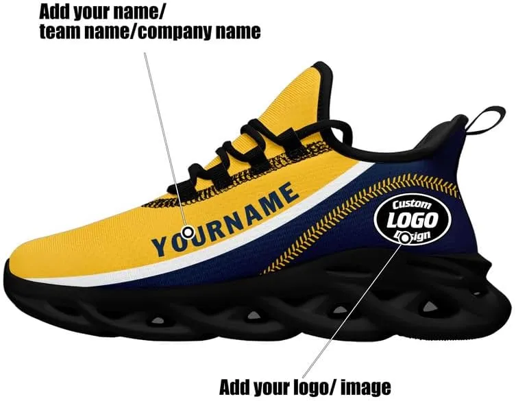 Custom Men's Sneaker Personalized Women's Running Shoes Light Weight Baseball Tennis Breathable Unisex Athletic Shoes