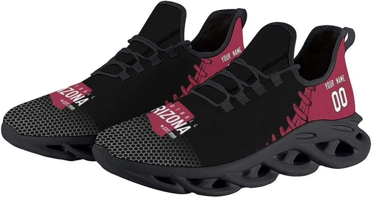 Custom Men's Sneakers Football Personalized Breathable Fan Gift Name & Number Athletic Gym Slip-on Shoes