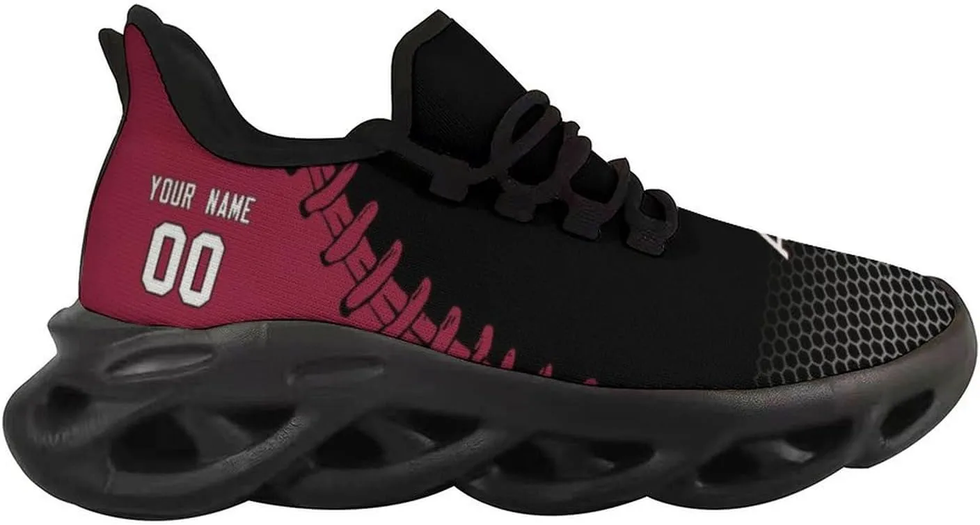 Custom Men's Sneakers Football Personalized Breathable Fan Gift Name & Number Athletic Gym Slip-on Shoes