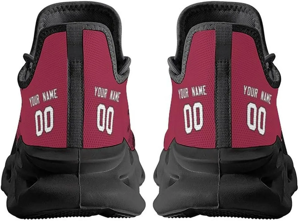 Custom Men's Sneakers Football Personalized Breathable Fan Gift Name & Number Athletic Gym Slip-on Shoes