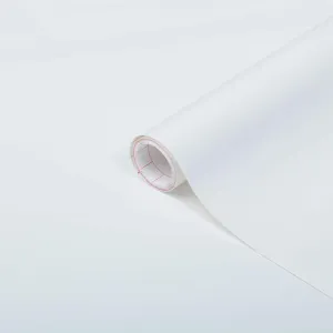 d-c-fix 346-0001 Decorative Self-Adhesive Film, Matte White, 17" x 78" Roll